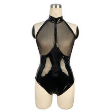 Load image into Gallery viewer, Sexy wetlook Faux Leather Catsuit PVC Latex Bodysuit Hollow out Bust Open Crotch Clubwear fetish hot erotic Pole Dance Lingerie