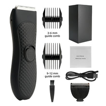 Load image into Gallery viewer, Men&#39;s Electric Groin Hair Trimmer Pubic Hair Trimmer Body Grooming Clipper for Men Bikini Epilator Rechargeable Shaver Razor