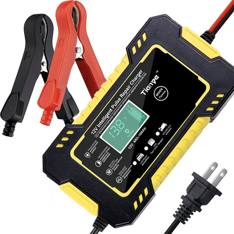 6A 12V Digital Car Battery Charger Fully Automatic Repair Charge For Car Motorcycle SUV Stea Battery Charger 12v Fully Automatic