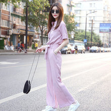 Load image into Gallery viewer, Shirt Outfit 2021 Youth Summer New Elegant Oversized Trousers Western Style Leisure Fashion Two-Piece Suit