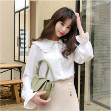 Load image into Gallery viewer, Shirts Women Solid Simple New Arrival Spring Korean Style Chic Trendy Casual Blouses Elegant Vintage Womens Streetwear All-match