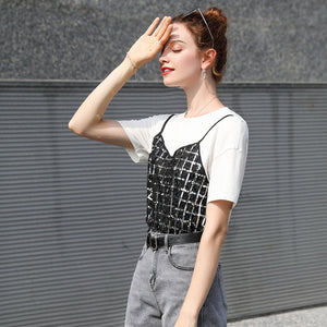 Short Sleeve Elegant Female Summer Tops T Shirts Feminina For Women Friends Tees Korean Harajuku Vintage Aesthetic Kawaii Vogue