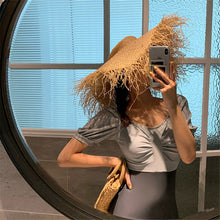 Load image into Gallery viewer, Short Sleeve One Piece Swimsuit Women Solid Swimwear Bow Monokini Pleated Swim Suit Open Back Bathing Suit Pads Push Up Korea