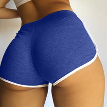 Load image into Gallery viewer, Shorts Women Hot Women 2021 Summer Short Pants Contrast Binding Side Split Elastic Waist Patchwork Casual Beach Party