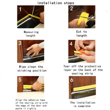 Load image into Gallery viewer, Silicone Door bottom sealing strip Weather Stripping espuma acoustic Soundproof foam tape burlete puerta casa mousse acoustique