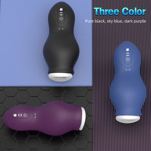 Silicone Male Masturbator Glans Vibrator for Men Penis Trainer Massage Stimulator Delay Ejaculation Adult Sex toy for Men Gays