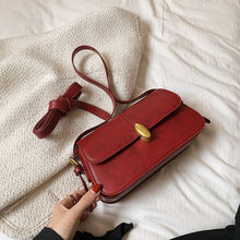 Load image into Gallery viewer, Simple Style Small Vintage PU Leather Underarm Baguette Shoulder Crossbody Bags For Women 2021 Winter Simple Handbags And Purses