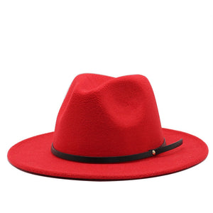 Simple Women Men Wool Vintage Gangster Trilby Felt Fedora Hat With Wide Brim Gentleman Elegant Lady Winter Autumn Jazz Caps