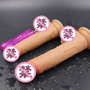 Simulated Penis Liquid Silicone Suction Cup Penis Female Masturbator Swinging, Rotating and Retracting Dildo for Anal