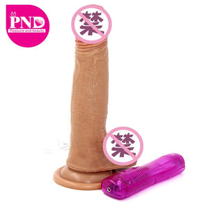 Simulated Penis Liquid Silicone Suction Cup Penis Female Masturbator Swinging, Rotating and Retracting Dildo for Anal