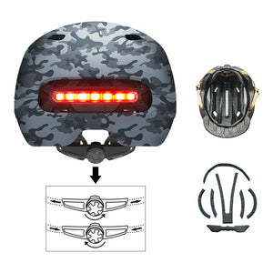 Skateboard Smart Helmet with Back light Multi-Sports Cycling Skateboarding Scooter Roller Skate Inline Rollerblading Longboard
