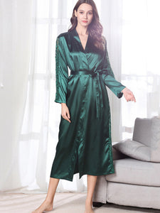 Sleepwear Satin Kimono Robe Silk Robes for Women Pajama Sets Lace Bridesmaid Robes Bathrobe Women&#39;s Pajamas Sexy Nightwear