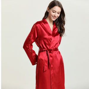 Sleepwear Satin Kimono Robe Silk Robes for Women Pajama Sets Lace Bridesmaid Robes Bathrobe Women&#39;s Pajamas Sexy Nightwear