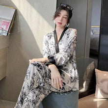 Load image into Gallery viewer, Sleepwear Sleep Tops Lounge Wear Pajama Set Printing Women Pajamas for Women Plus Size Lingere Sexy Pjs Two Piece Set Summer