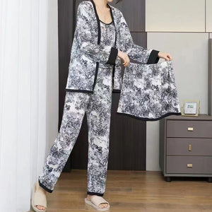 Sleepwear Sleep Tops Lounge Wear Pajama Set Printing Women Pajamas for Women Plus Size Lingere Sexy Pjs Two Piece Set Summer