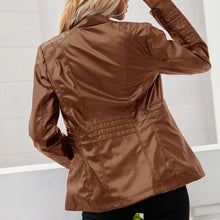 Load image into Gallery viewer, Slim Motorcycle Jacket Long Sleeve Casual Coat Warm Short Bike Coat Zipper Faux Leather Jacket Female Loose Women Fashion 2021
