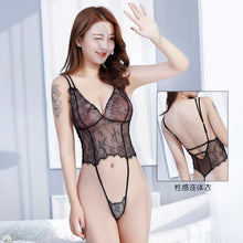 Load image into Gallery viewer, Sling Perspective Couple Bedroom Sex Games Porn Pajamas Sexy Lace See Through Bodysuits Female Body Hollow Out Allure Lingerie