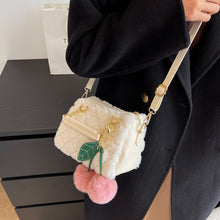 Load image into Gallery viewer, Small Faux Fur Tote with Short Rope Handle Luxury Women Handbags Designer Fluffy Soft Plush Spring 2022 Bucket Crossbody Bags