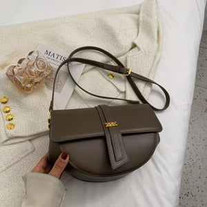 Small Good Quality Pu Leather Saddle Crossbody Bags for Women 2022 Fashion Luxury Brand Shoulder Bag Female Handbags Clutch Bags
