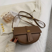 Load image into Gallery viewer, Small Good Quality Pu Leather Saddle Crossbody Bags for Women 2022 Fashion Luxury Brand Shoulder Bag Female Handbags Clutch Bags