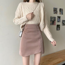 Load image into Gallery viewer, Small Leather Skirt Women&#39;s Autumn High Waist Irregular Skirt 2021 New Fashion Small A- line Hip-Wrapped Skirt