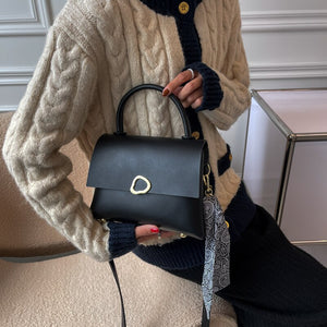 Small PU Leather Crossbody Shoulder Bags with Short Handle for Women 2021 Winter Branded Designer Handbags and Purses Totes