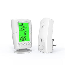 Load image into Gallery viewer, Smart Wireless Remote Control Thermostat+ Plug in Socket Heating Cooling Program Temperature Controller with LCD Backlight