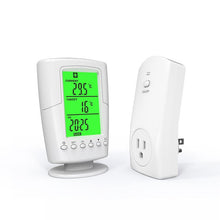 Load image into Gallery viewer, Smart Wireless Remote Control Thermostat+ Plug in Socket Heating Cooling Program Temperature Controller with LCD Backlight