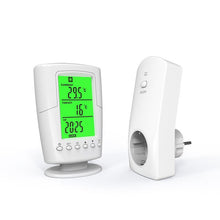 Load image into Gallery viewer, Smart Wireless Remote Control Thermostat+ Plug in Socket Heating Cooling Program Temperature Controller with LCD Backlight