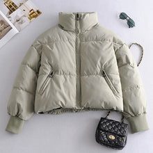 Load image into Gallery viewer, Snow Parka Coat Women Solid Jacket Outwear Female Casual Loose Black Short Parkas Mujer Casaco Feminino