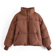 Load image into Gallery viewer, Snow Parka Coat Women Solid Jacket Outwear Female Casual Loose Black Short Parkas Mujer Casaco Feminino