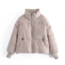 Load image into Gallery viewer, Snow Parka Coat Women Solid Jacket Outwear Female Casual Loose Black Short Parkas Mujer Casaco Feminino