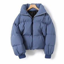 Load image into Gallery viewer, Snow Parka Coat Women Solid Jacket Outwear Female Casual Loose Black Short Parkas Mujer Casaco Feminino