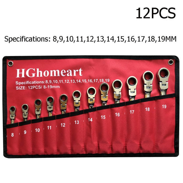 Socket Wrench Tools Key Hand Tool Set Spanner Wrench Socket Hand Tools Wrenches Garage Tools Car Wrenchs Universal Ratchet
