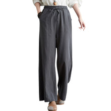 Load image into Gallery viewer, Soft Comfort Women Wide Leg Pants 2021 New High Waist Casual Summer Slacks Pants Ankle-Length Elegant Long Trousers Femme Slacks