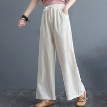 Load image into Gallery viewer, Soft Comfort Women Wide Leg Pants 2021 New High Waist Casual Summer Slacks Pants Ankle-Length Elegant Long Trousers Femme Slacks