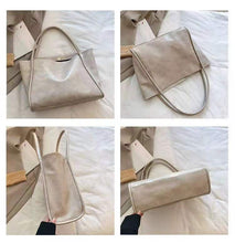 Load image into Gallery viewer, Soft surface large-capacity women&#39;s bag new western style retro simple shoulder bag commuter leisure tote bag