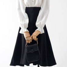 Load image into Gallery viewer, Solid Chiffon Women Skirts Summer New 2021 High Waist A-Line Knee-Length Elegant Office Lady Skirts Top Quality