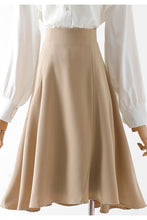 Load image into Gallery viewer, Solid Chiffon Women Skirts Summer New 2021 High Waist A-Line Knee-Length Elegant Office Lady Skirts Top Quality
