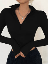 Load image into Gallery viewer, Solid Color Y2k Casual T Shirt Women Tops Sexy Grey Simple Style Party Club 2023 Spring Summer Long Sleeves Turtleneck Crop pur2