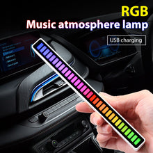 Load image into Gallery viewer, Sound Control Pickup Rhythm Ambient Light Strip Colorful LED Rechargeable Battery Car Computer Audio Music DJ Atmosphere Lamp