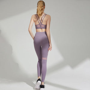 Sportswear Yoga Suit Casual Women Outfit Sexy Hip-Up Fitness Bra + Sports Pants 2-Piece Set Europe America Summer Suit For Women