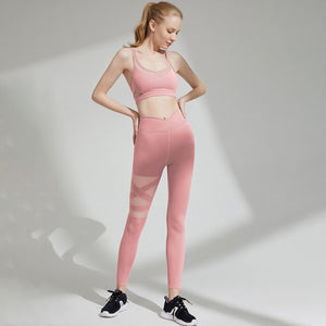 Sportswear Yoga Suit Casual Women Outfit Sexy Hip-Up Fitness Bra + Sports Pants 2-Piece Set Europe America Summer Suit For Women