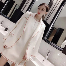 Load image into Gallery viewer, Spring And Autumn White Suits Women High Quality Blazer + Dress Two-Piece Sets Ladies Party OL