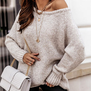 Spring Autumn Women O Neck Long Sleeve Sweaters Elegant Solid Lady Loose Pullover Tops Casual Femme Streetwear Knitting Jumpers