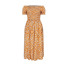 Load image into Gallery viewer, Spring New Off The Shoulder Dress Women Casual Slim High Waist Print Dress For Women 2021 Sexy Slash Neck Summer Dress