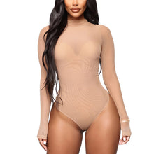 Load image into Gallery viewer, Spring Rompers See-through Long Sleeve Solid Sexy Sheath Skinny Romper Bodysuit Women Jumpsuits Body Top Casual Lady Streetwear