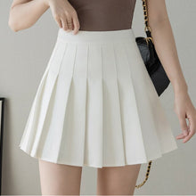 Load image into Gallery viewer, Spring Summer All-match Pleated Skirt A-line Short Skirt Package Hip High Waist Skirt Female Anti-glare College Style Skirt
