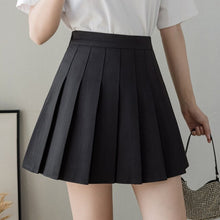 Load image into Gallery viewer, Spring Summer All-match Pleated Skirt A-line Short Skirt Package Hip High Waist Skirt Female Anti-glare College Style Skirt