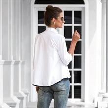 Load image into Gallery viewer, Spring Summer Embroidery Print Blouses Women Casual Three Quarter Sleeve Fashion Blouse Shirt Top For Women 2021 New